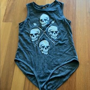 Skulls cotton /polyester body suit